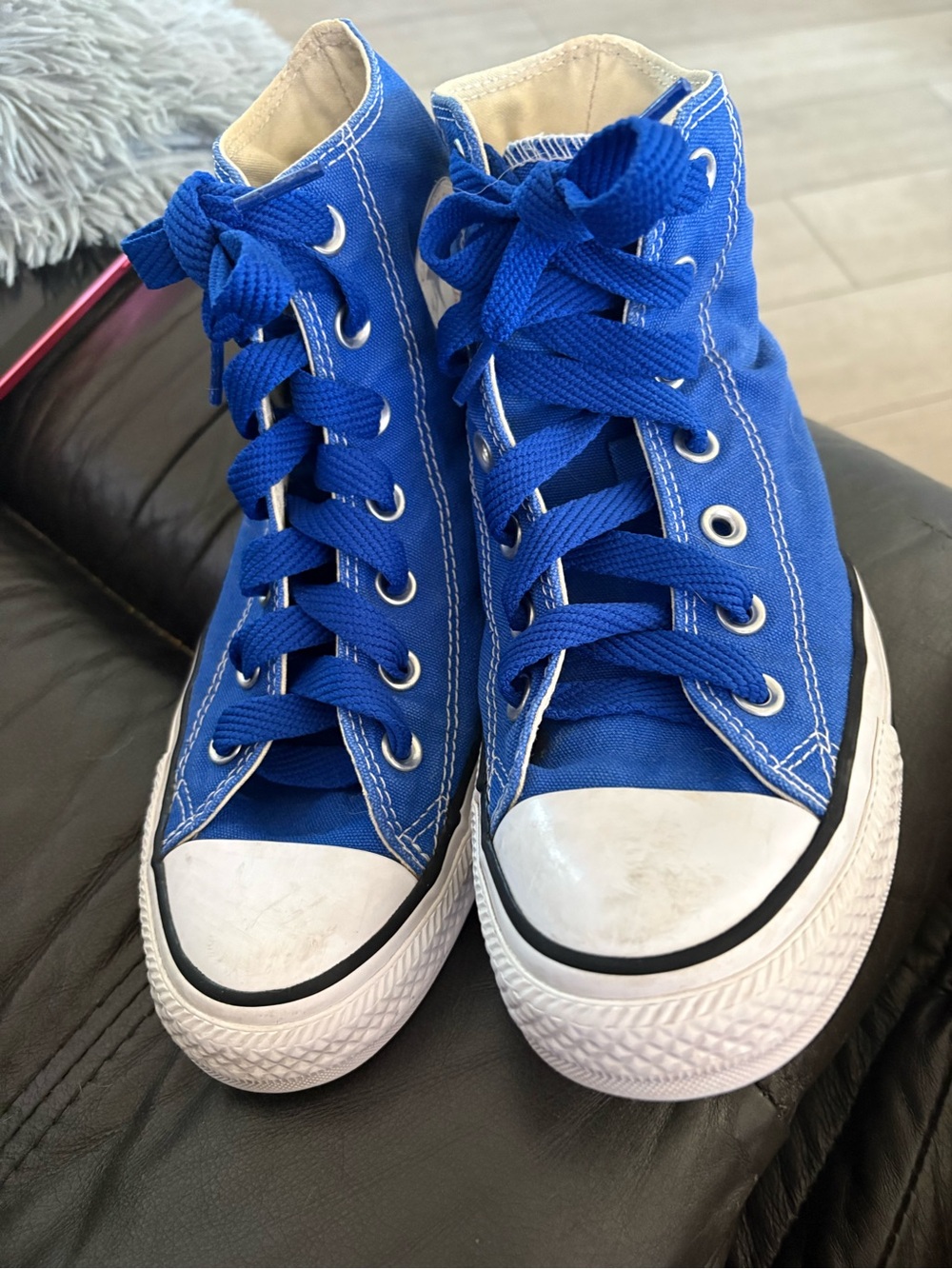 Converse Blue High-Top Canvas Sneakers
